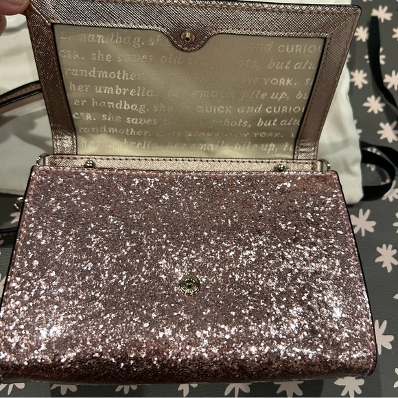 Kate Spade Rose Glitter Crossbody Bag - Picture 6 of 10